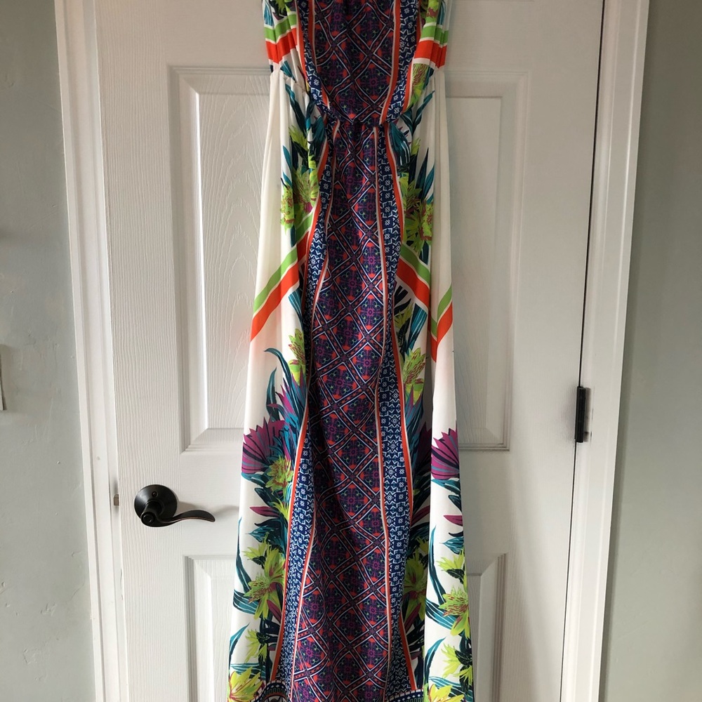 Strapless boho maxi dress
